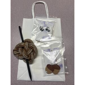 Gift Set Ready To Go Hair Accessory and Earrings Fall Themed